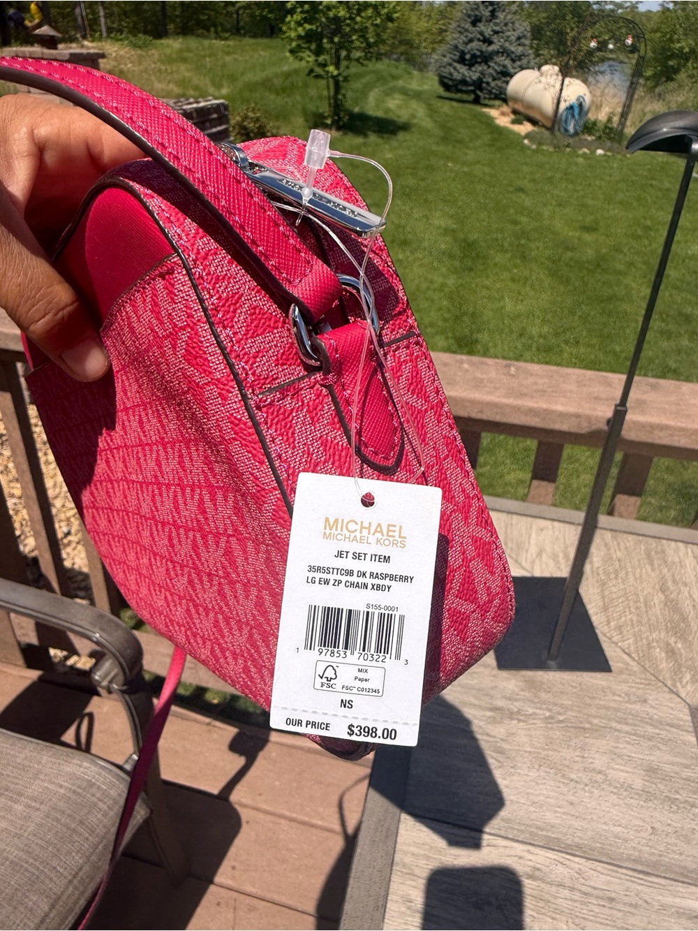 NWT Michael Kors Jet Set Large East West Chain
Crossbody Bag Dragonfruit - Picture 8 of 8